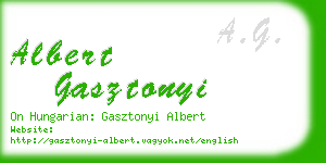 albert gasztonyi business card